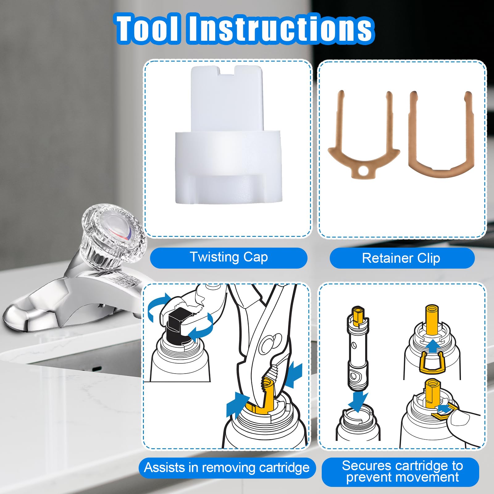 Enhon replaceable cartridge helps reduce leaks and improves faucet performance.