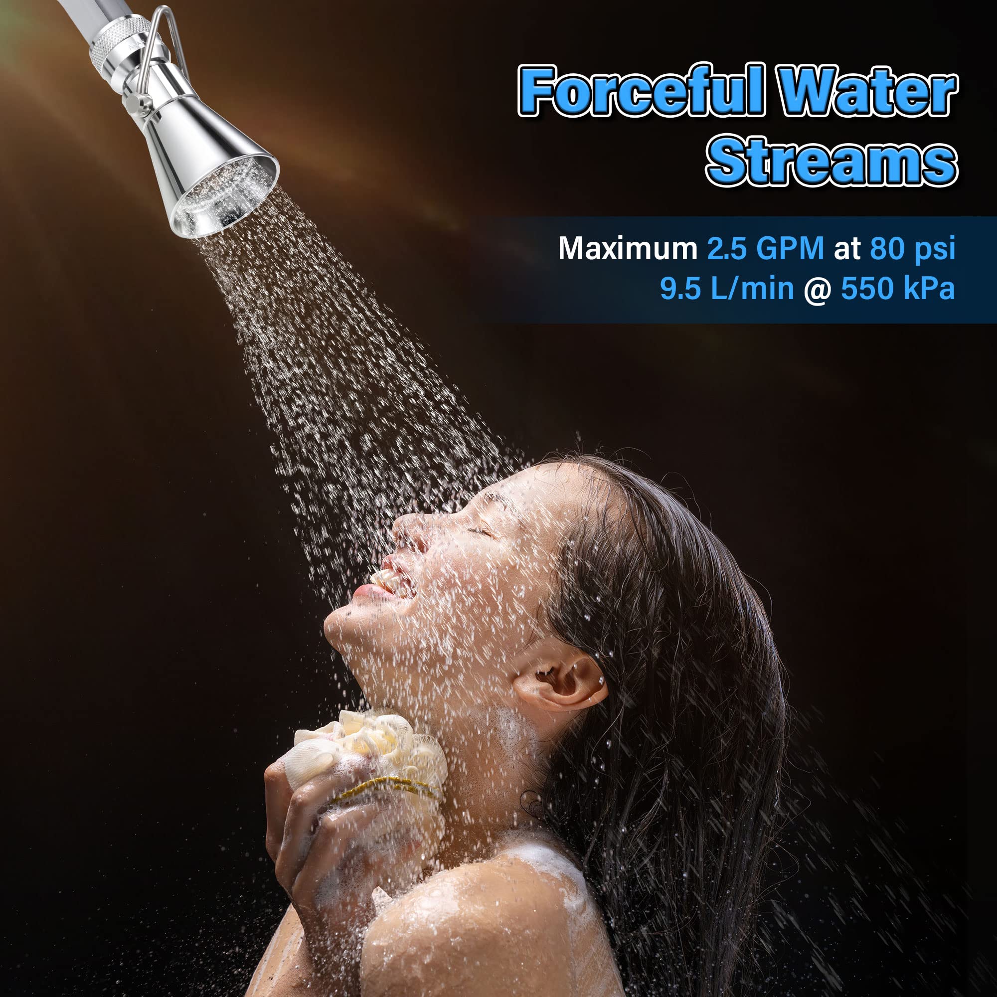 Enhon full-body spray delivers strong water flow for a refreshing shower experience.