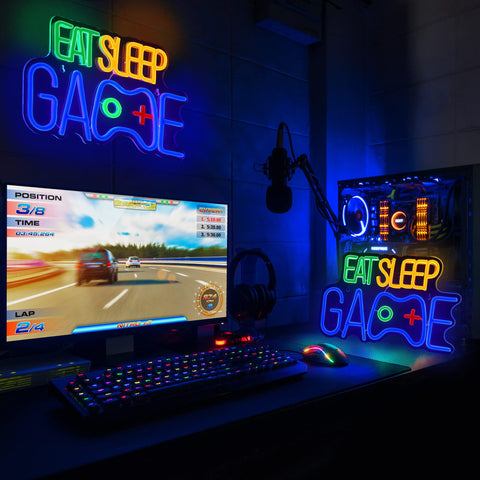 Enhon blue neon sign with adjustable brightness to fit any mood