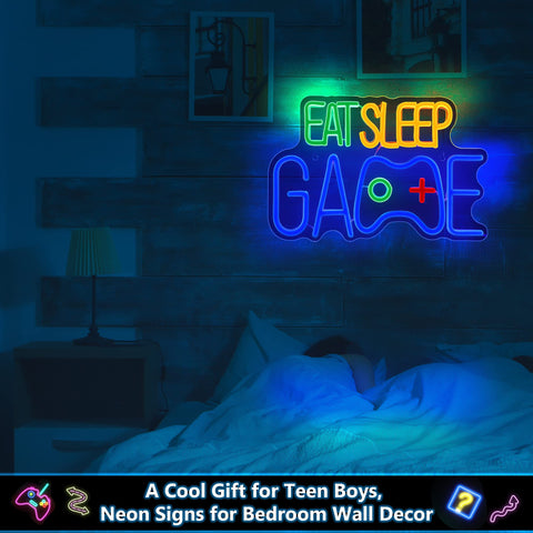 Enhon blue neon gaming room decor ideal for bedrooms or game rooms