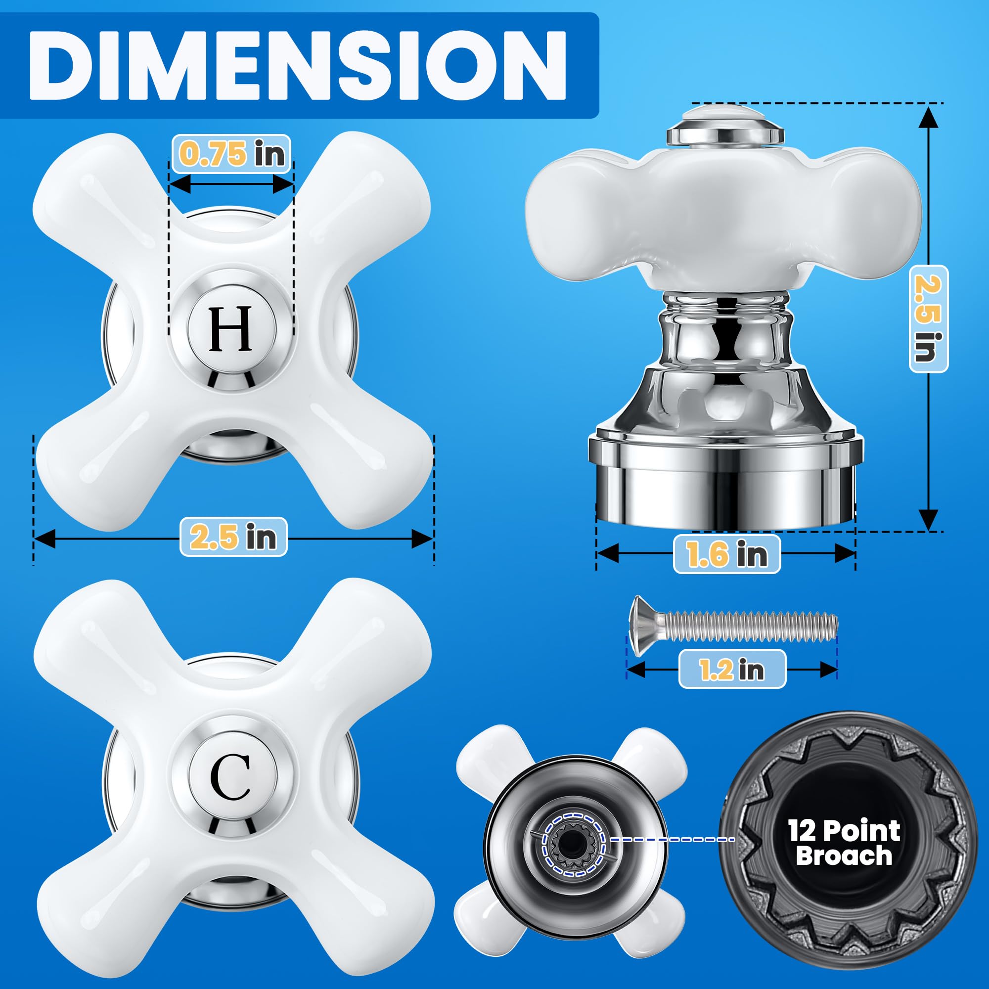Enhon hot/cold index buttons on chrome-white handles improve control.