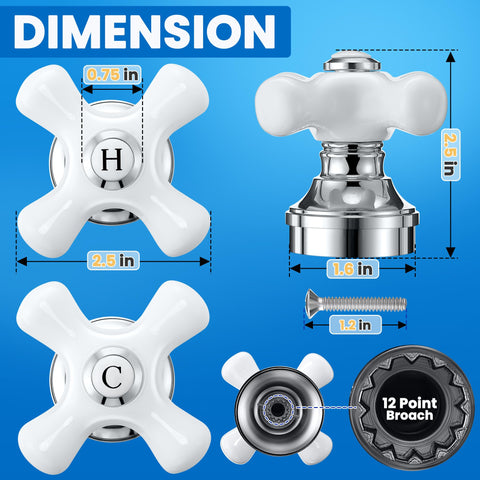 Enhon hot/cold index buttons on chrome-white handles improve control.
