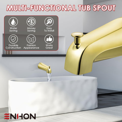 Enhon easy install diverter tub spout with included hex wrench