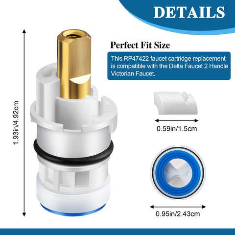 Enhon installation guide image showing step-by-step cartridge replacement for two-handle faucets