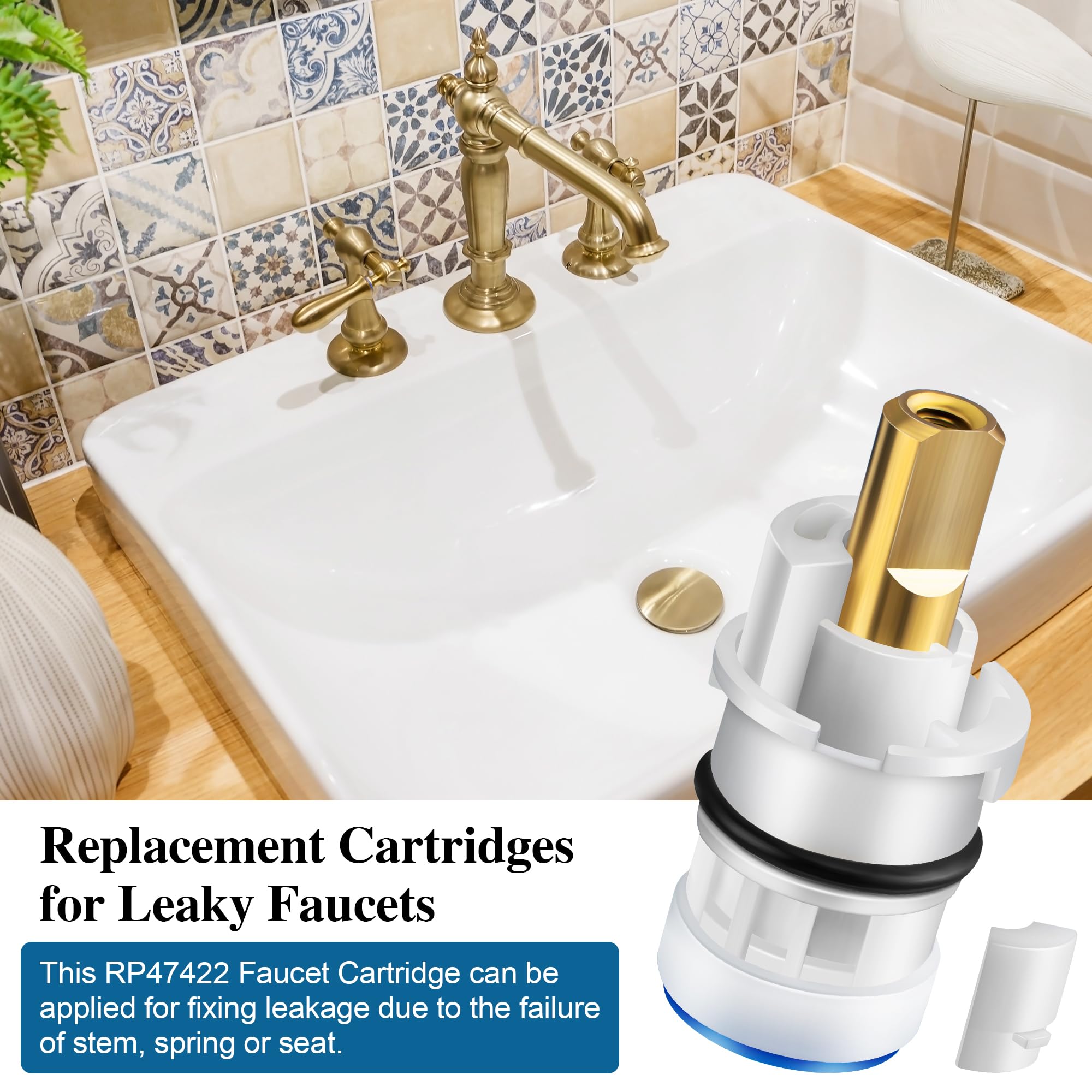 Enhon faucet cartridge helps fix leaks from stem or seats with reliable performance