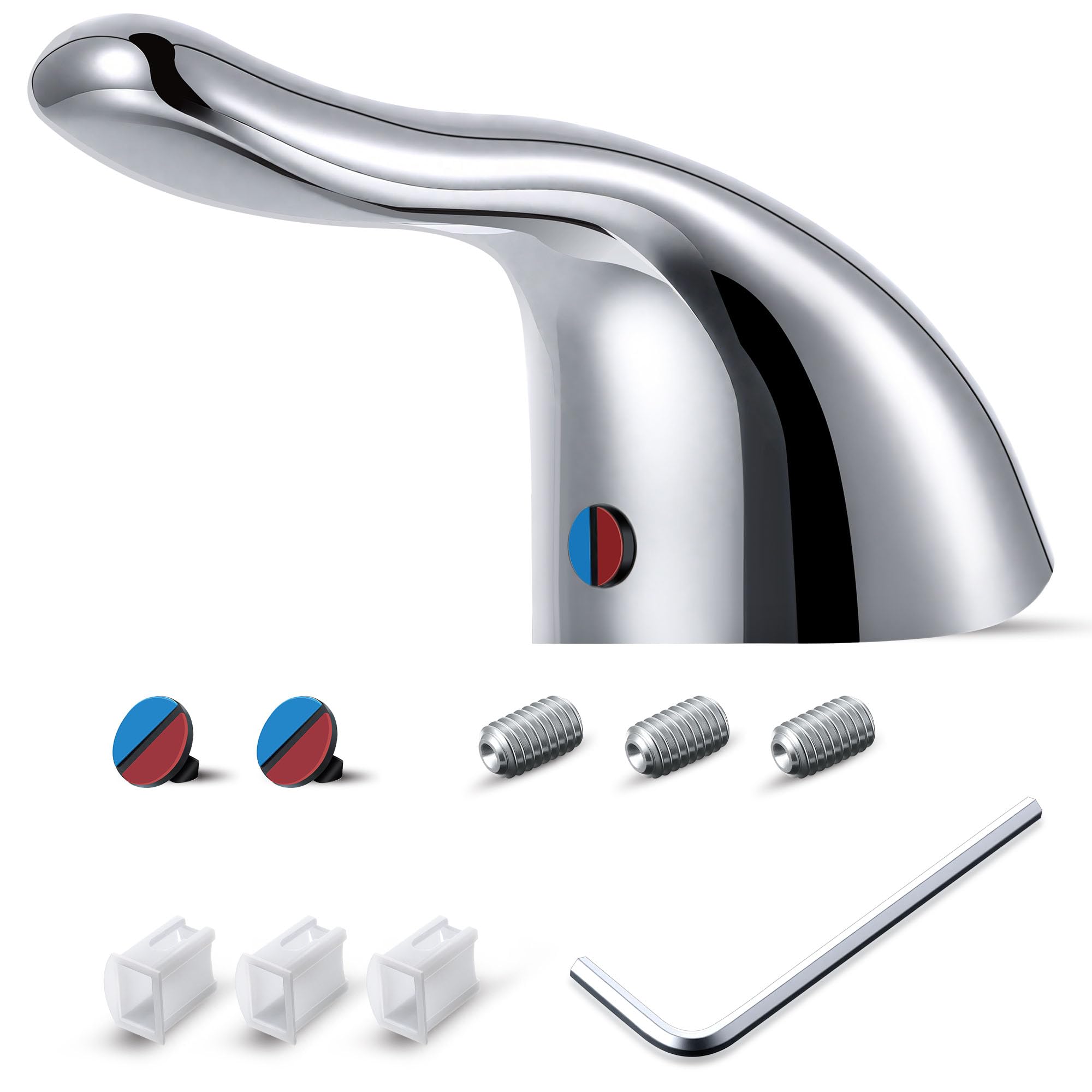 Enhon lever-handle-kit-chrome-finish improves faucet usability with a modern look.