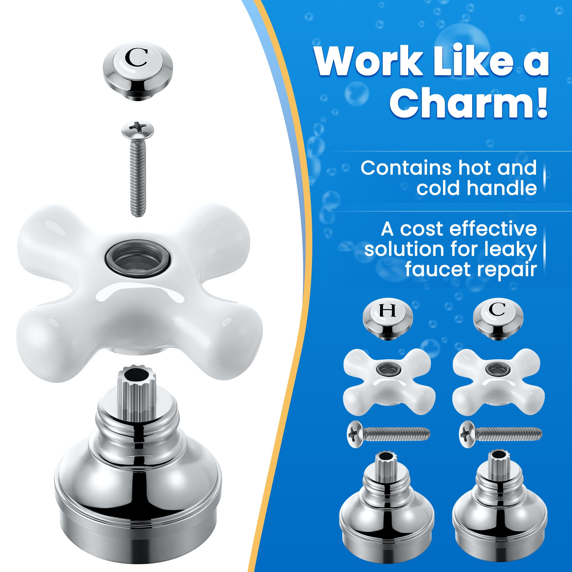 Enhon metal durable shower handle resists rust for long-lasting use.