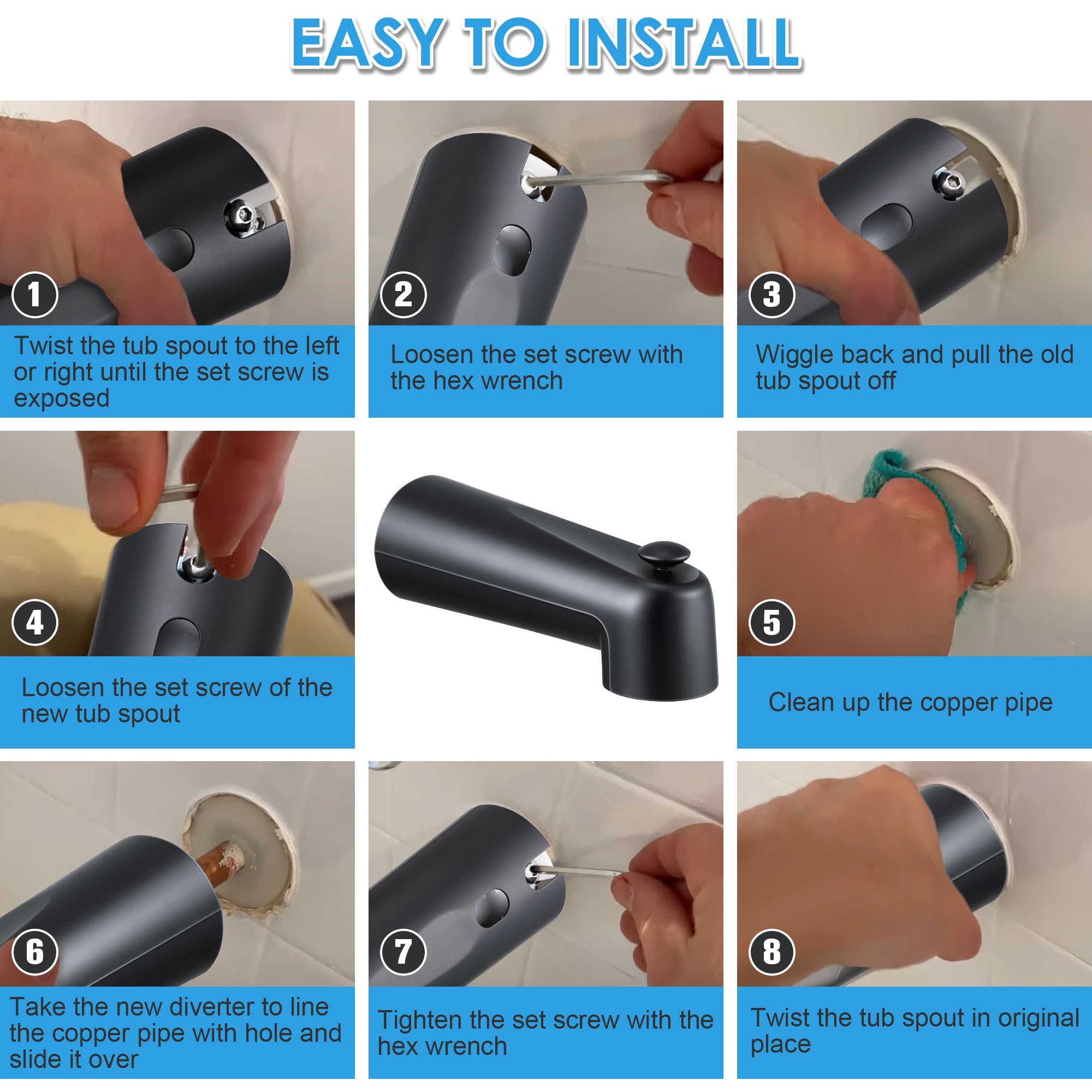 Compatible with Moen 3839/3853 spouts for quick retrofit.