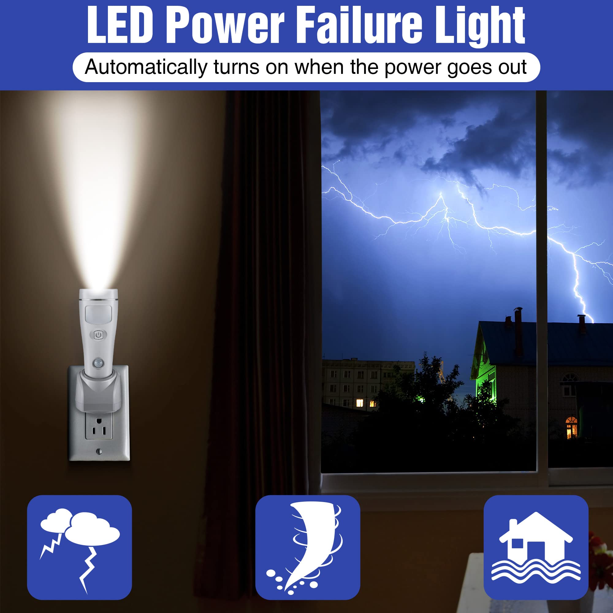 Enhon motion-sensor night light detects movement for safe late-night navigation.