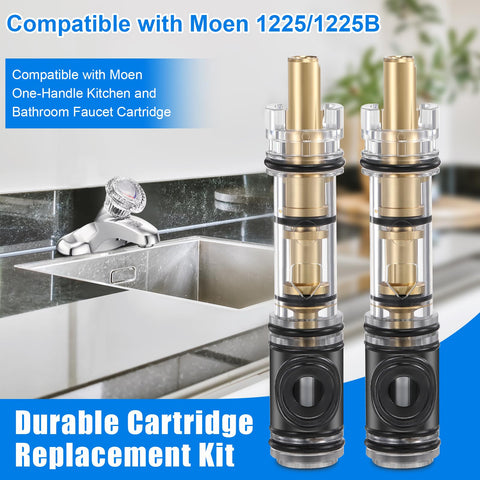 Enhon pack includes cartridges with retainer clips for quick bathroom faucet replacement.