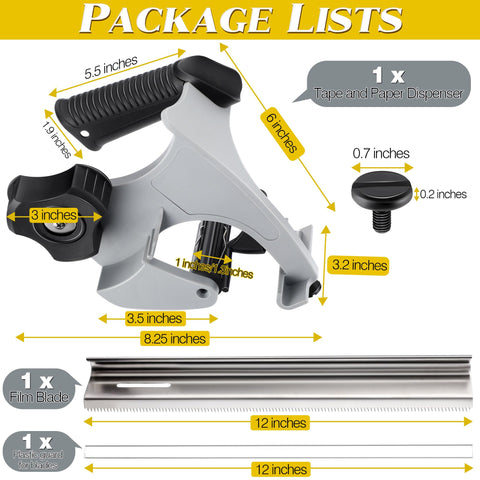 Closeup of Enhon dispenser grip and blade for clean masking lines