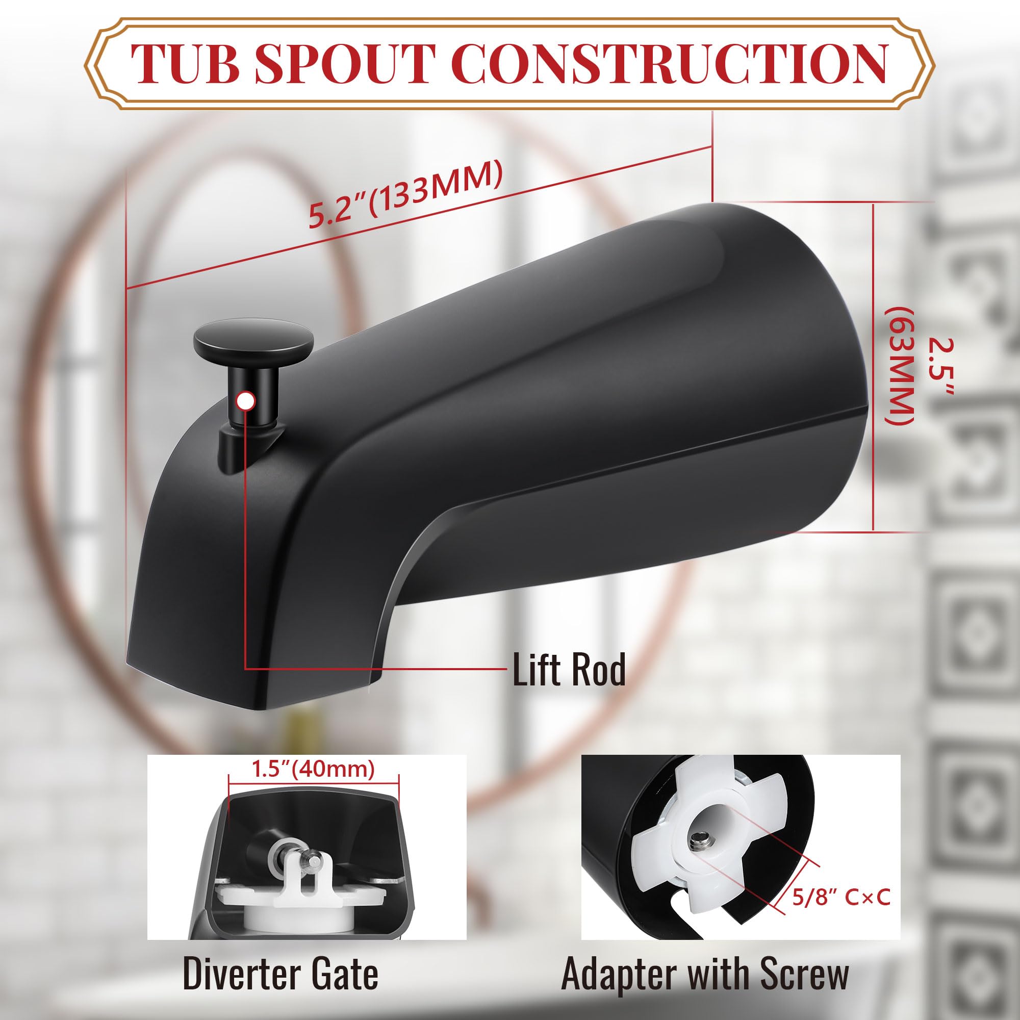 Enhon repair kit included with spout and hex wrench