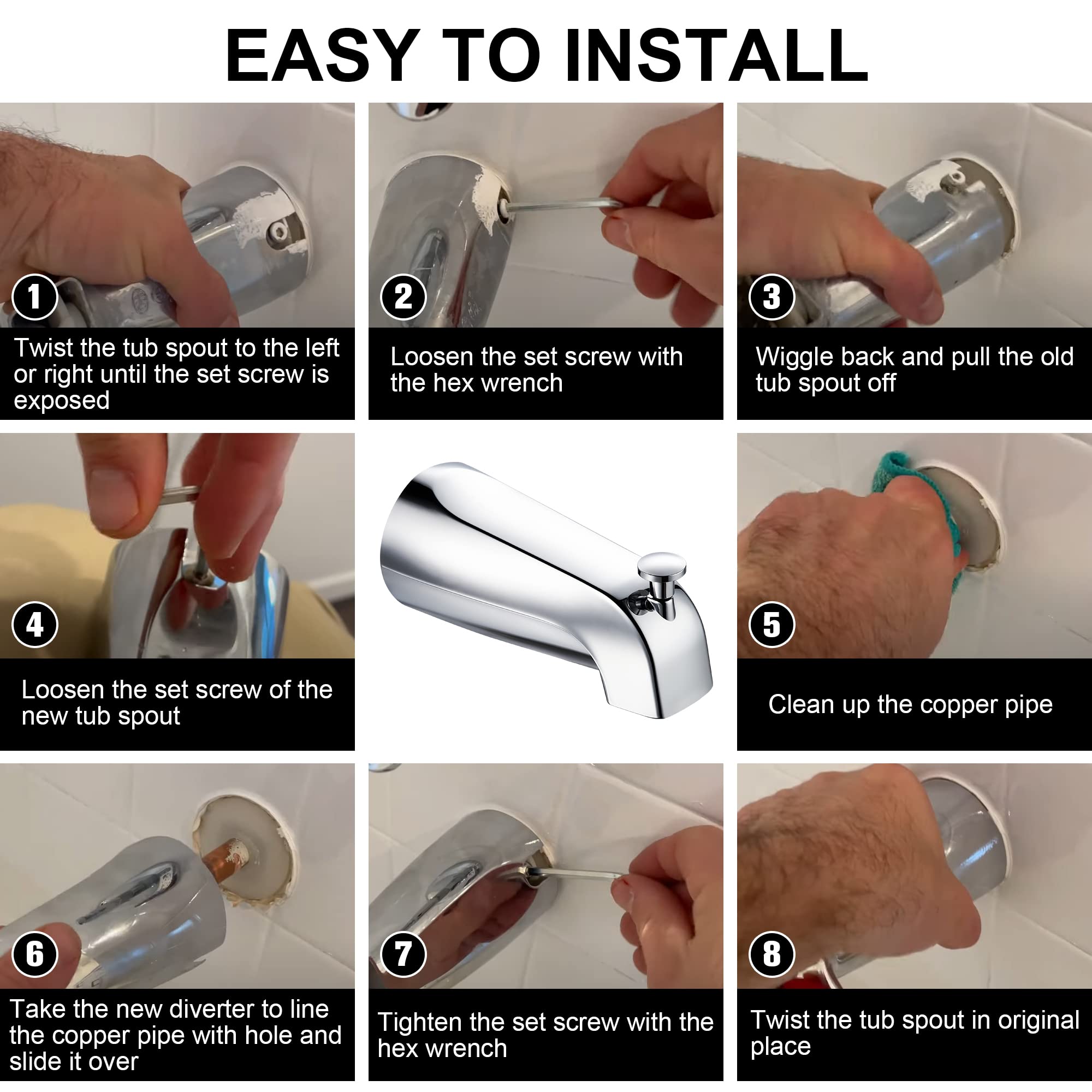 Enhon repair kit tub spout contents reduce replacement hassle for spout