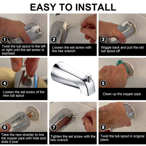 Enhon tub spout includes 5/32 inch hex wrench for install
