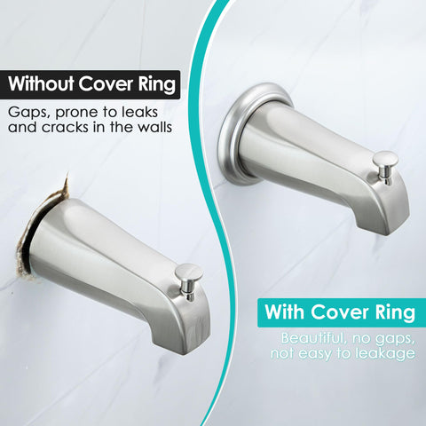 Enhon 5 1/4 inch tub spout installation front-mount guide for easy fit.