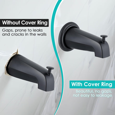 Enhon shower diverter front-mount spout hides gaps and protects walls