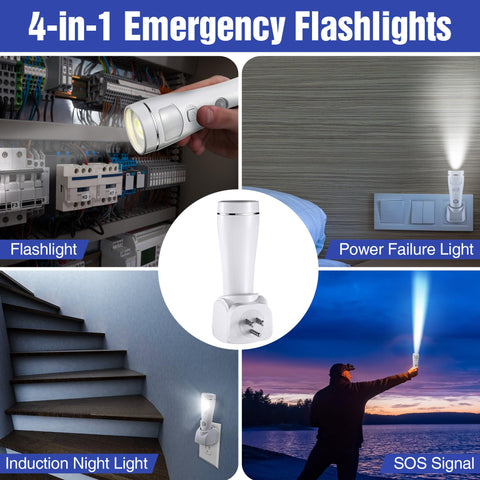 Enhon wall-plug emergency light stays neatly in hallways and bedrooms.