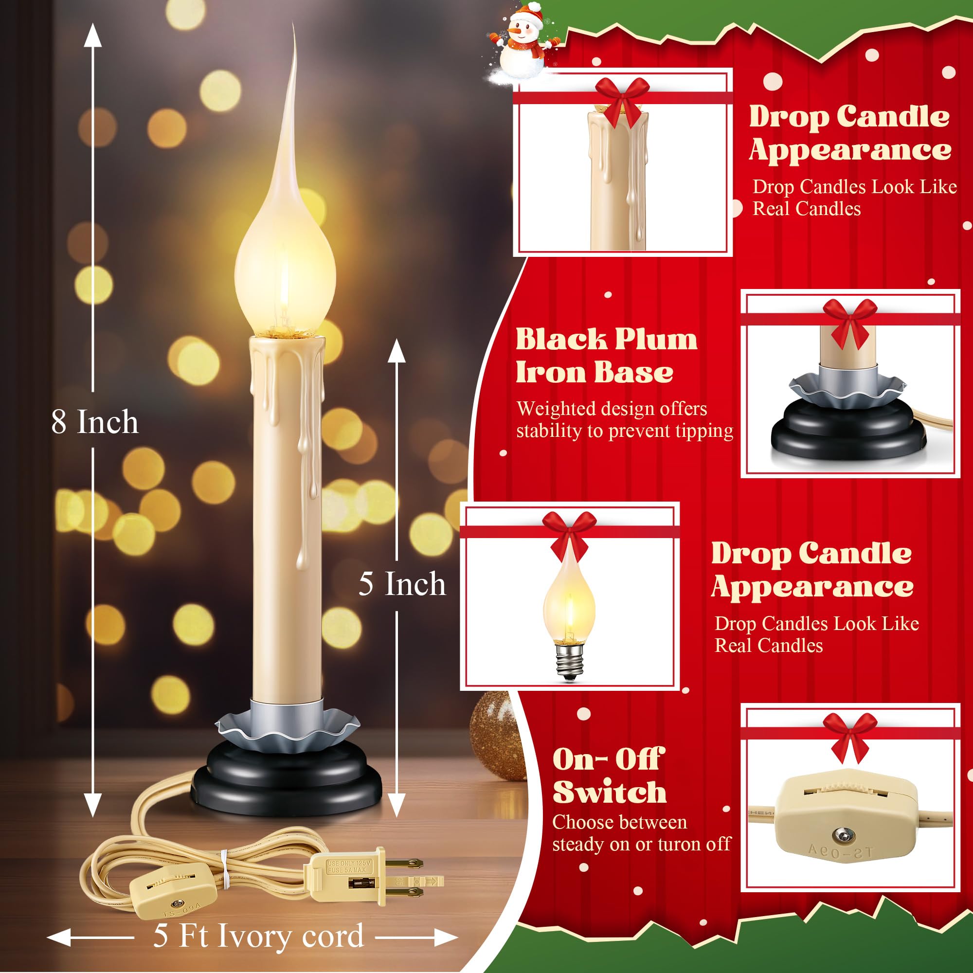 Enhon warm-white LED candle light adds cozy ambiance to any room