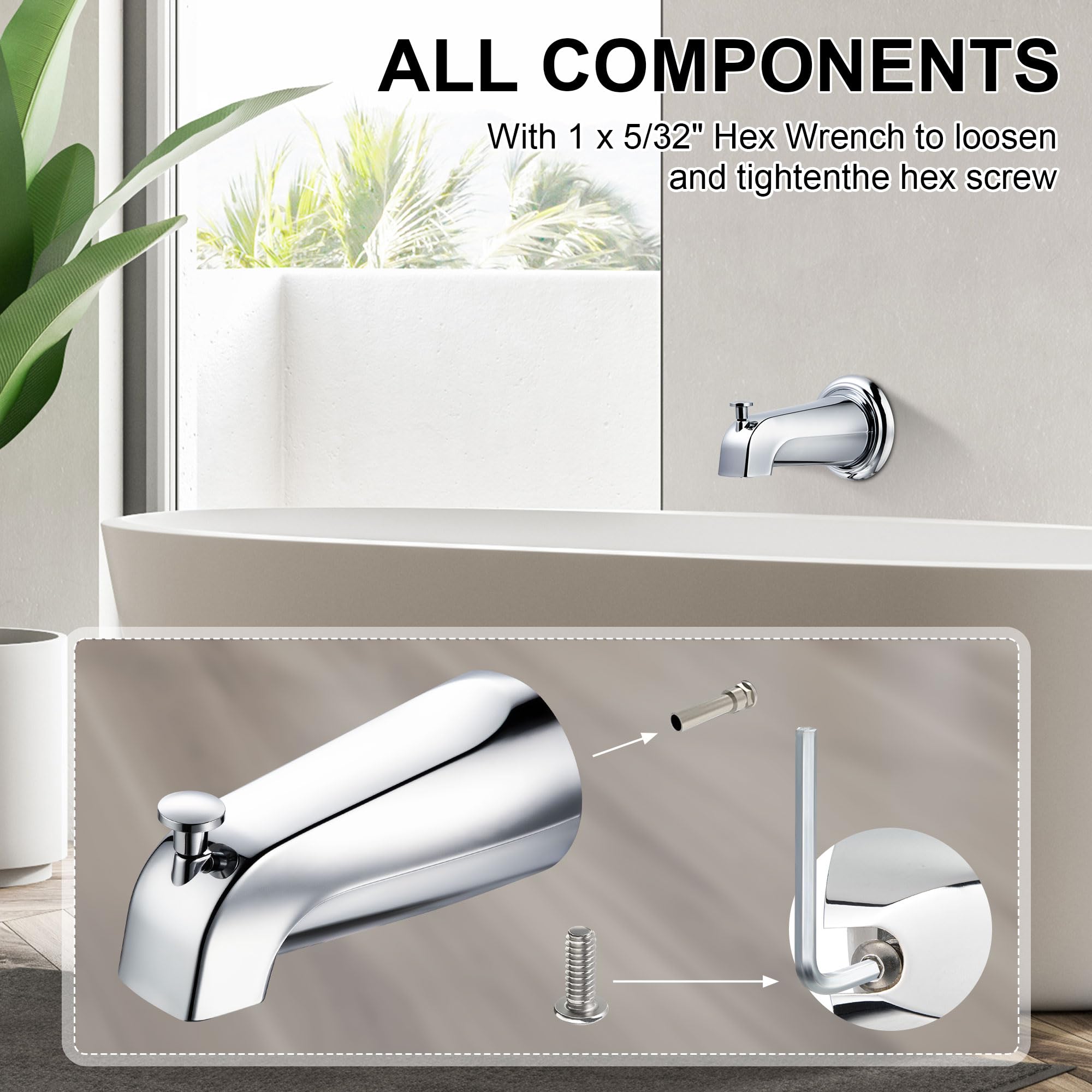 Enhon waterproof chrome finish resists corrosion in busy bathrooms