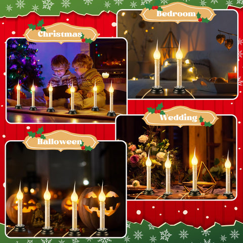 Enhon window candles create festive atmosphere for holidays and events
