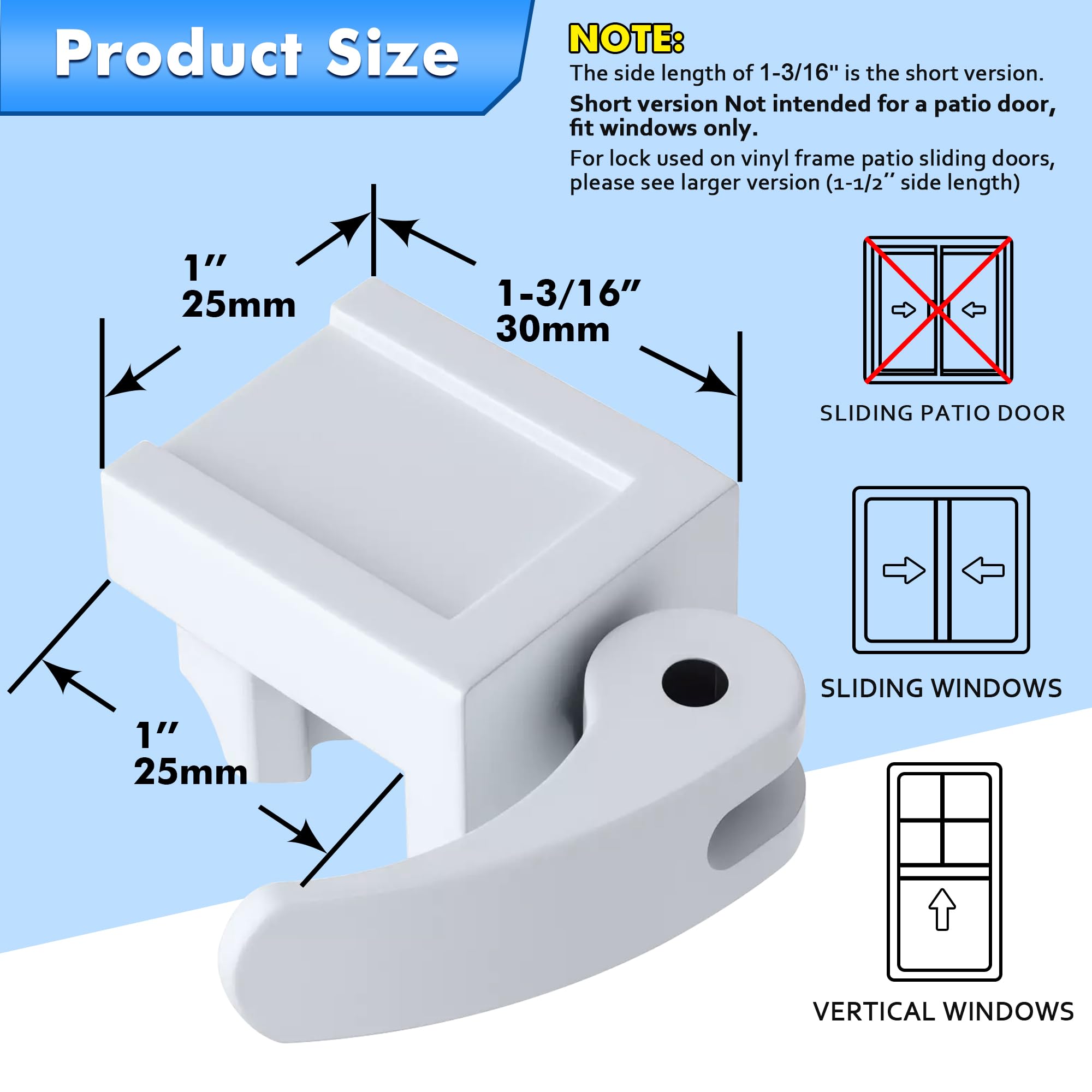 Enhon window lock being installed without tools for quick security.