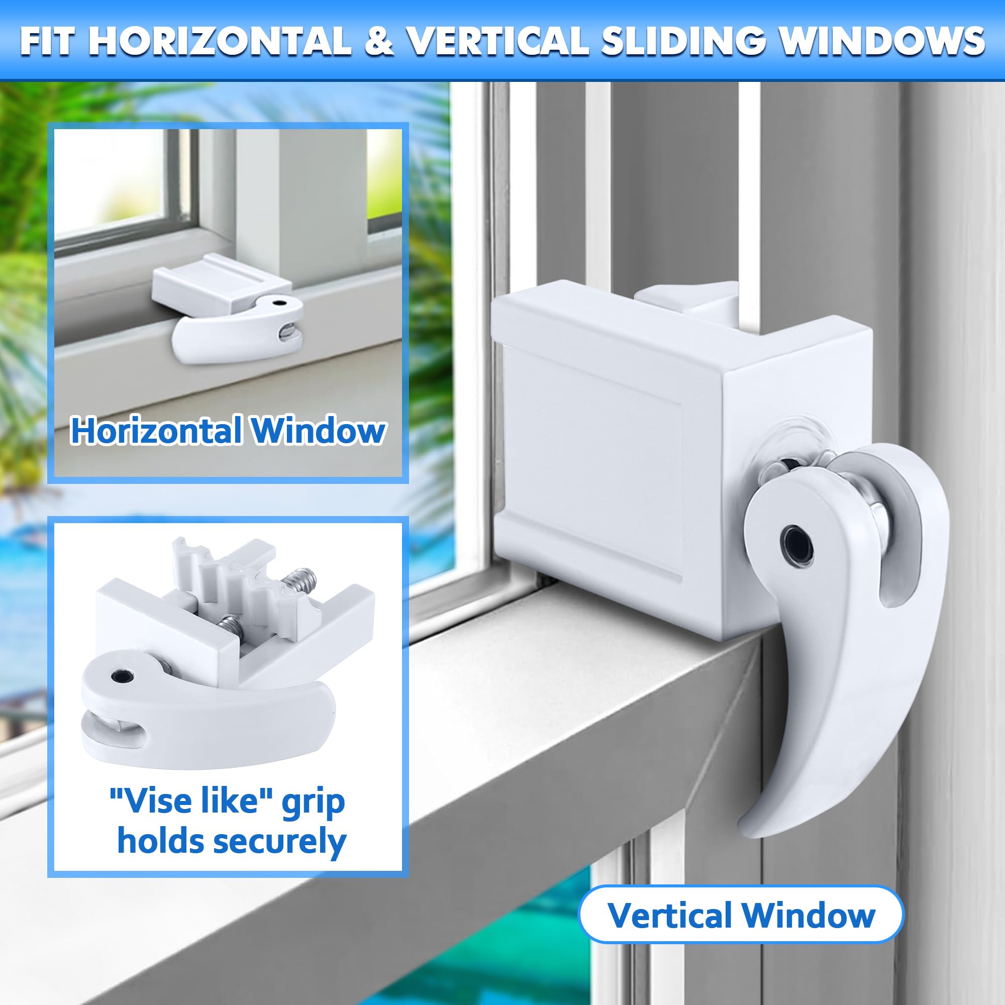 Enhon window lock in ventilating position demonstrating airflow with security.