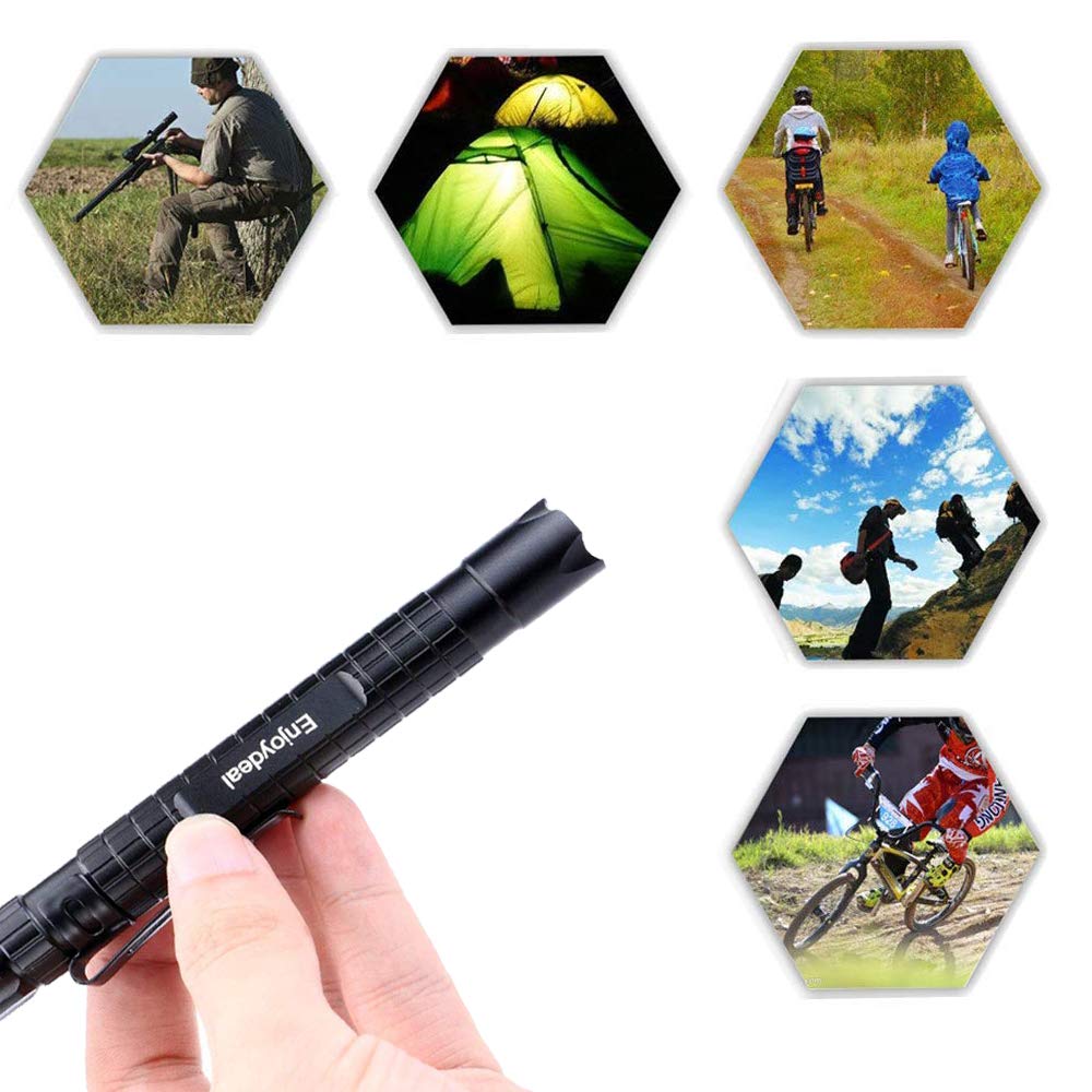 Enjoydeal pen-light beam distance 164ft illuminates far corners.