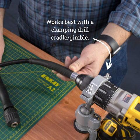 ENKAY sanding and carving with flex shaft for smooth finishes.
