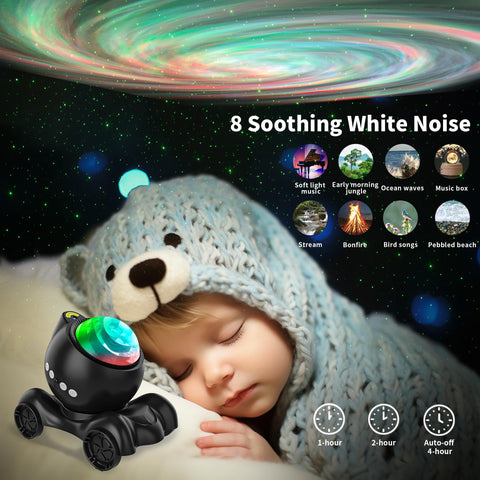 Colorful LED modes from ENOKIK Galaxy Projector create romantic or serene lighting.