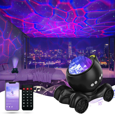 ENOKIK Star Projector color projection showcases vivid aurora effects for immersive room ambiance.
