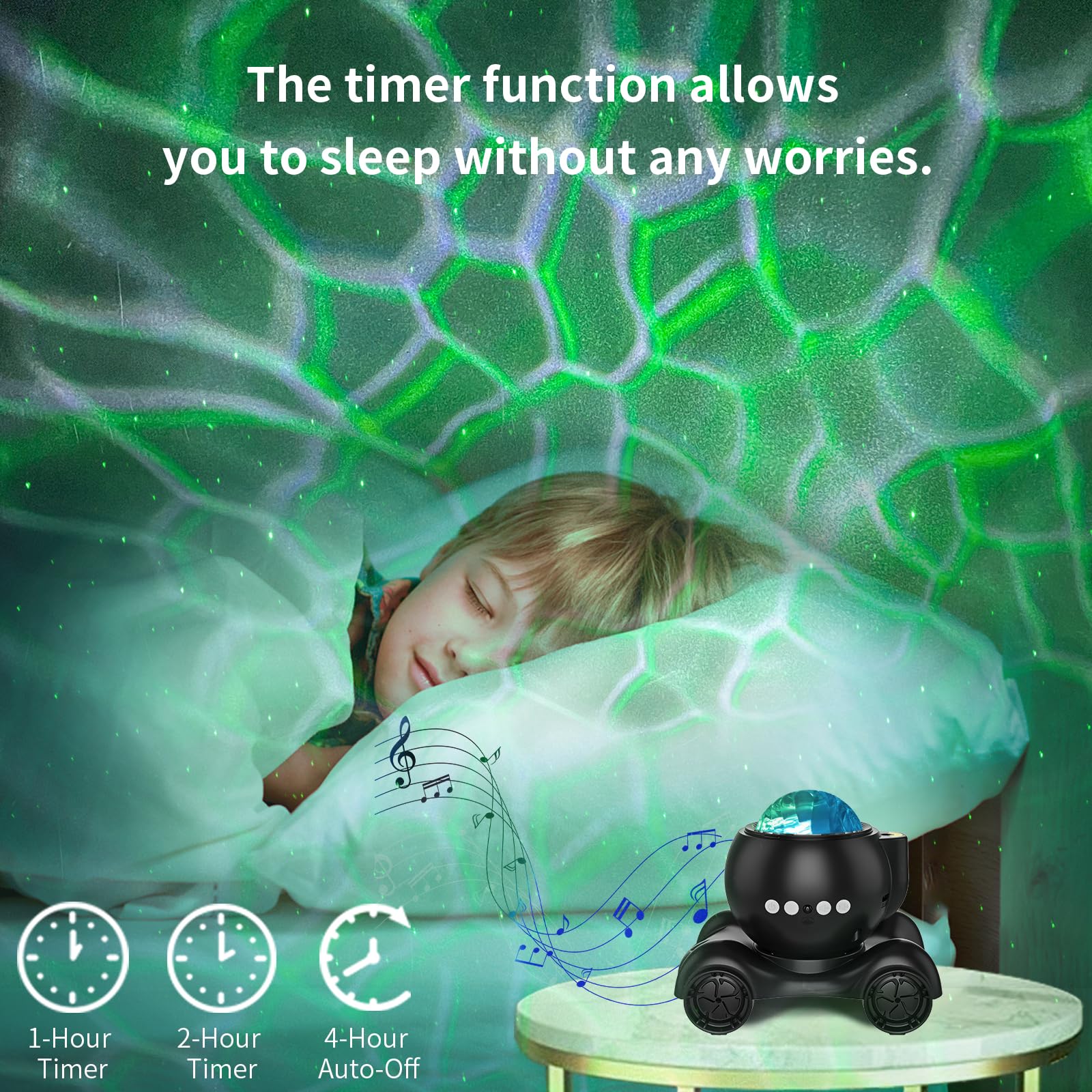 ENOKIK Star Projector included remote control for easy, hands-free customization.