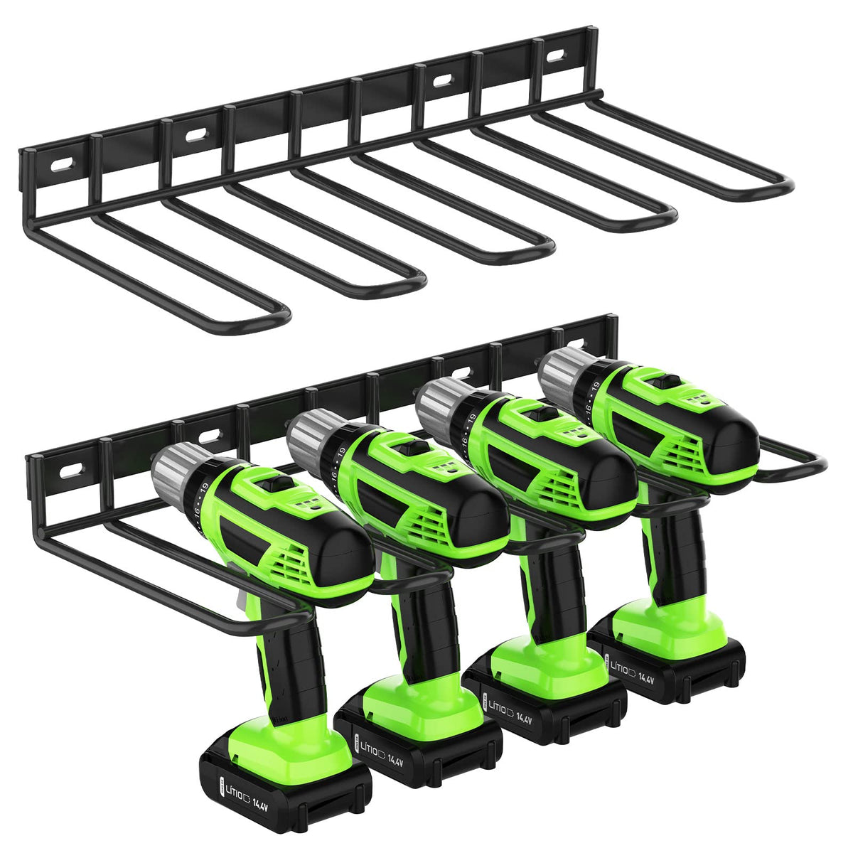 ENONCI power tool organizer wall mount keeps drills within easy reach