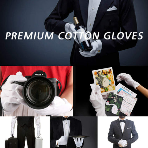 ENPOINT white archival gloves worn on hands for precise handling