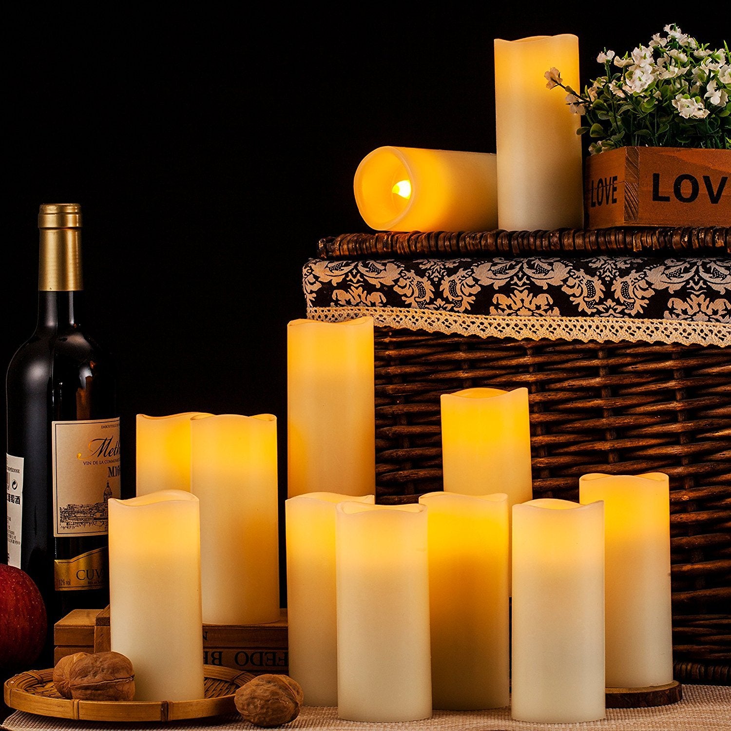 Enpornk flameless candles 24-hour timer cycle for daily routines