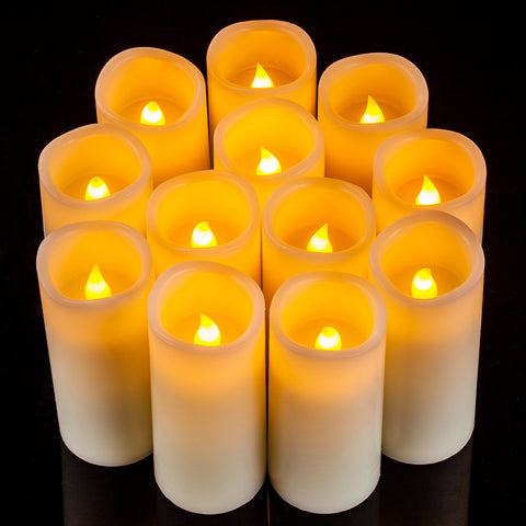 Enpornk flameless candles battery powered without cords