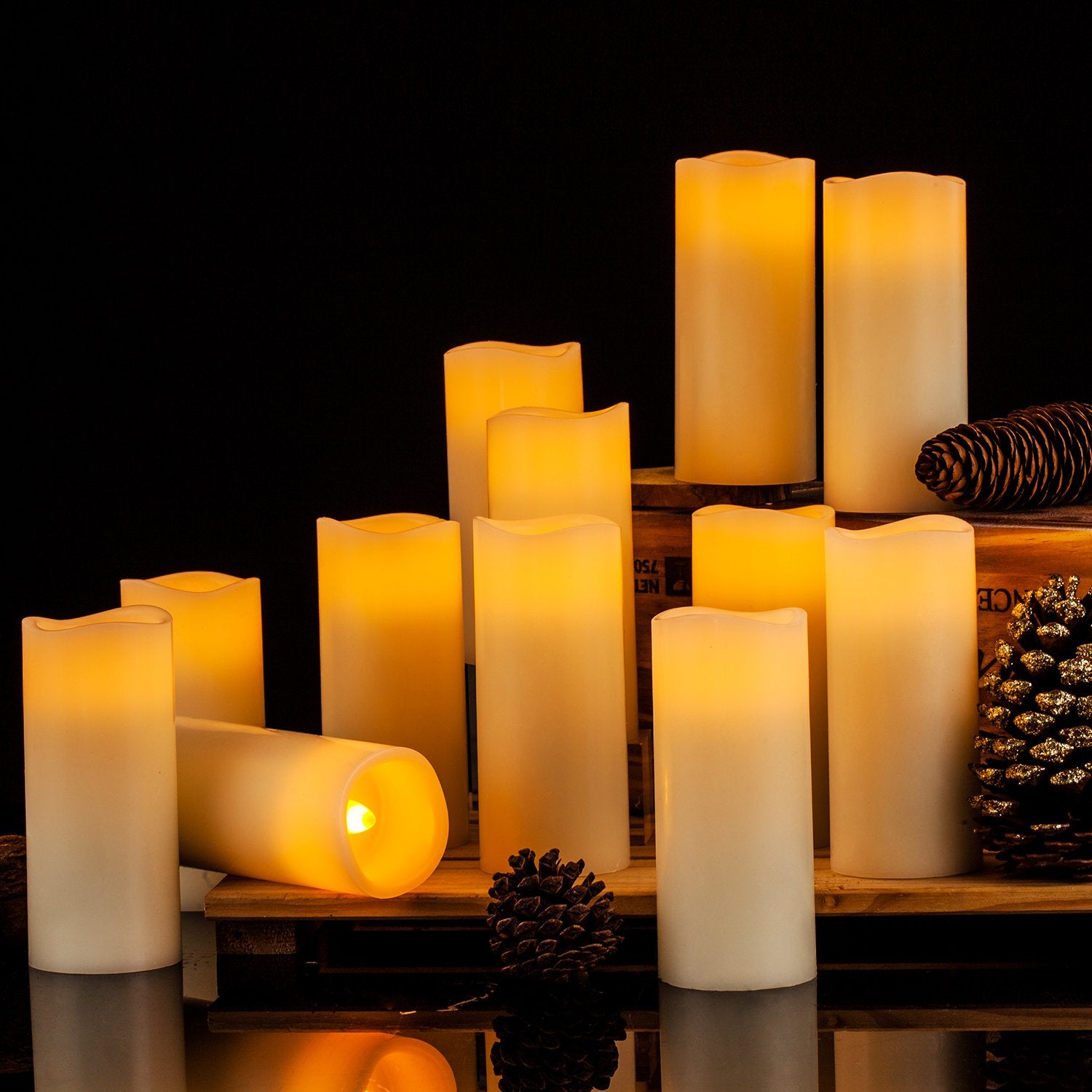 Enpornk flameless candles remote control unit for easy mood lighting