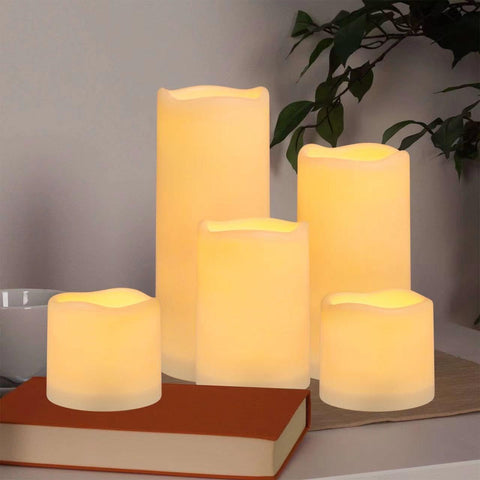 Enpornk remote-controlled flameless candle powered by batteries for convenient operation.