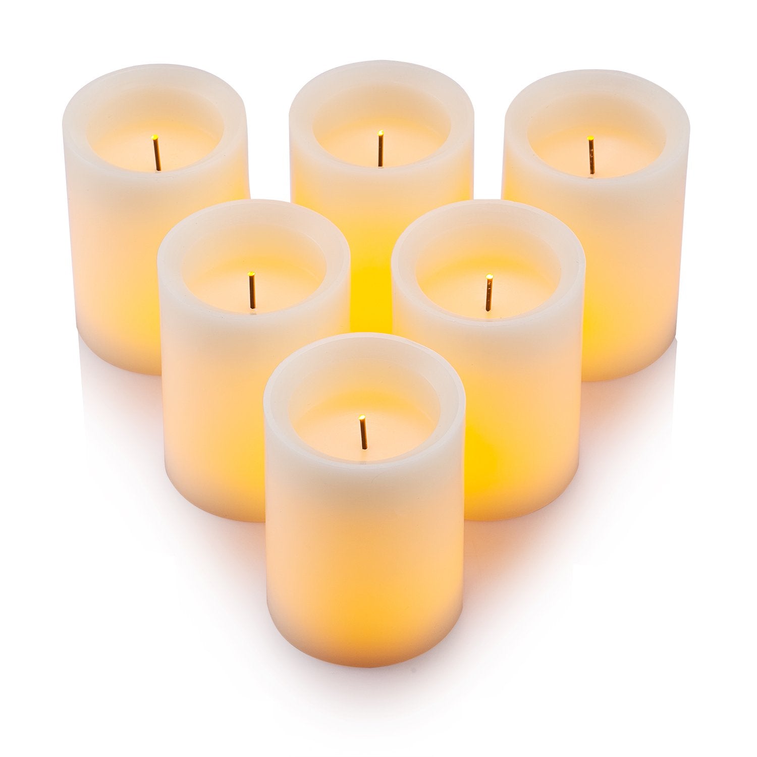 Enpornk 6-pack flameless candles with timer feature for holiday centerpieces