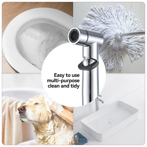 ENSCFUNNY ergonomic handle enables one-handed control during cleaning routines.
