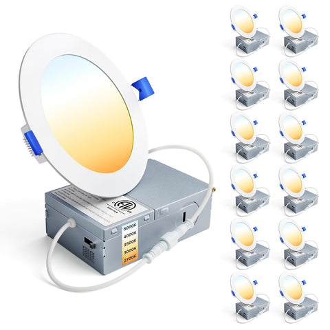 Ensenior 12 pack 4-inch LED recessed light for versatile room lighting.