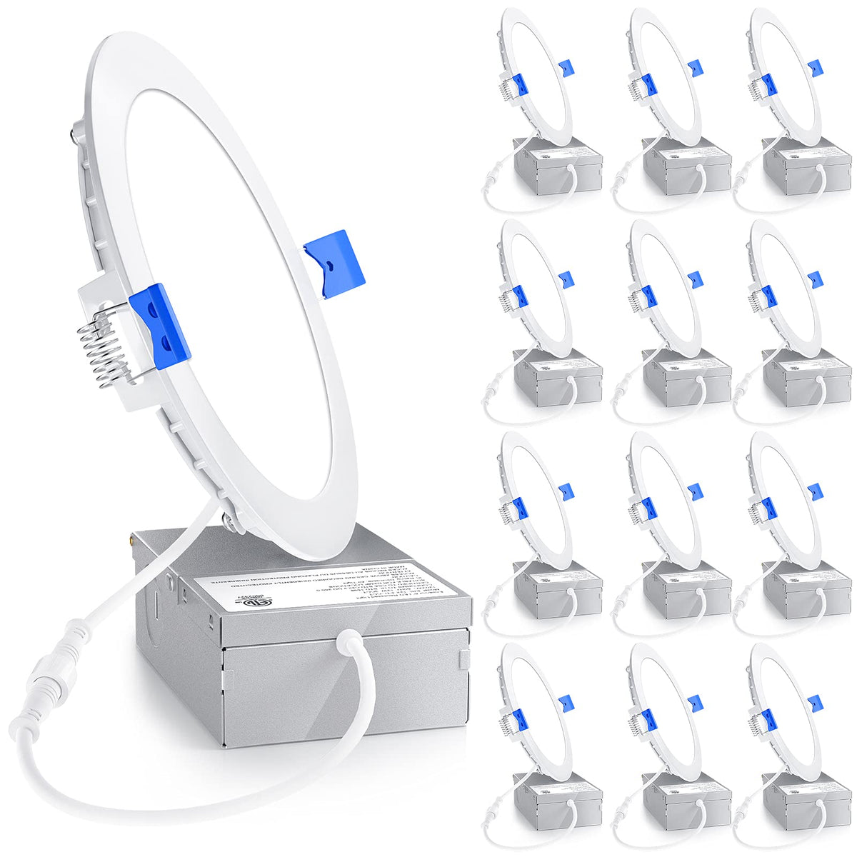 Ensenior 12-pack 6-inch LED recessed lights for easy ceiling upgrade