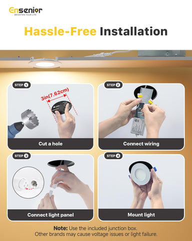 Ensenior frosted lens reduces glare for comfortable daily use.