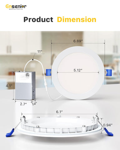 12W dimmable LED delivers smooth 5%-100% brightness control from Ensenior.