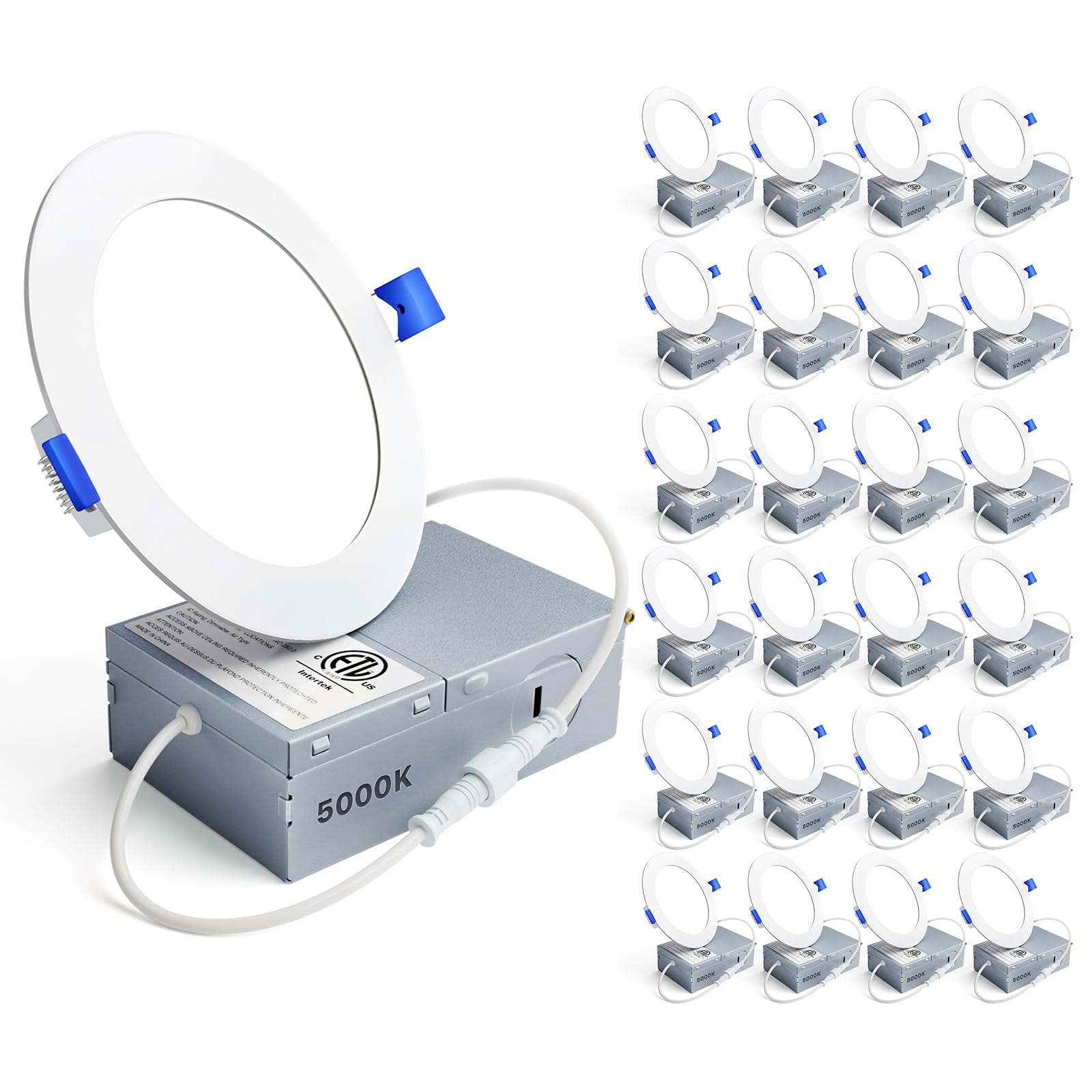 Ensenior 24-pack 4-inch LED recessed light for energy-efficient, modern interiors.