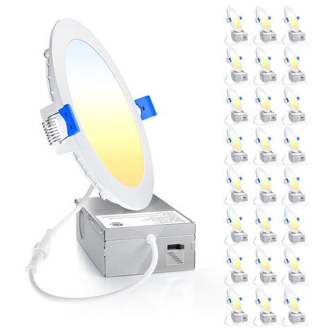 Ensenior 24-pack 6-inch LED recessed light for bright, uniform coverage in any room.