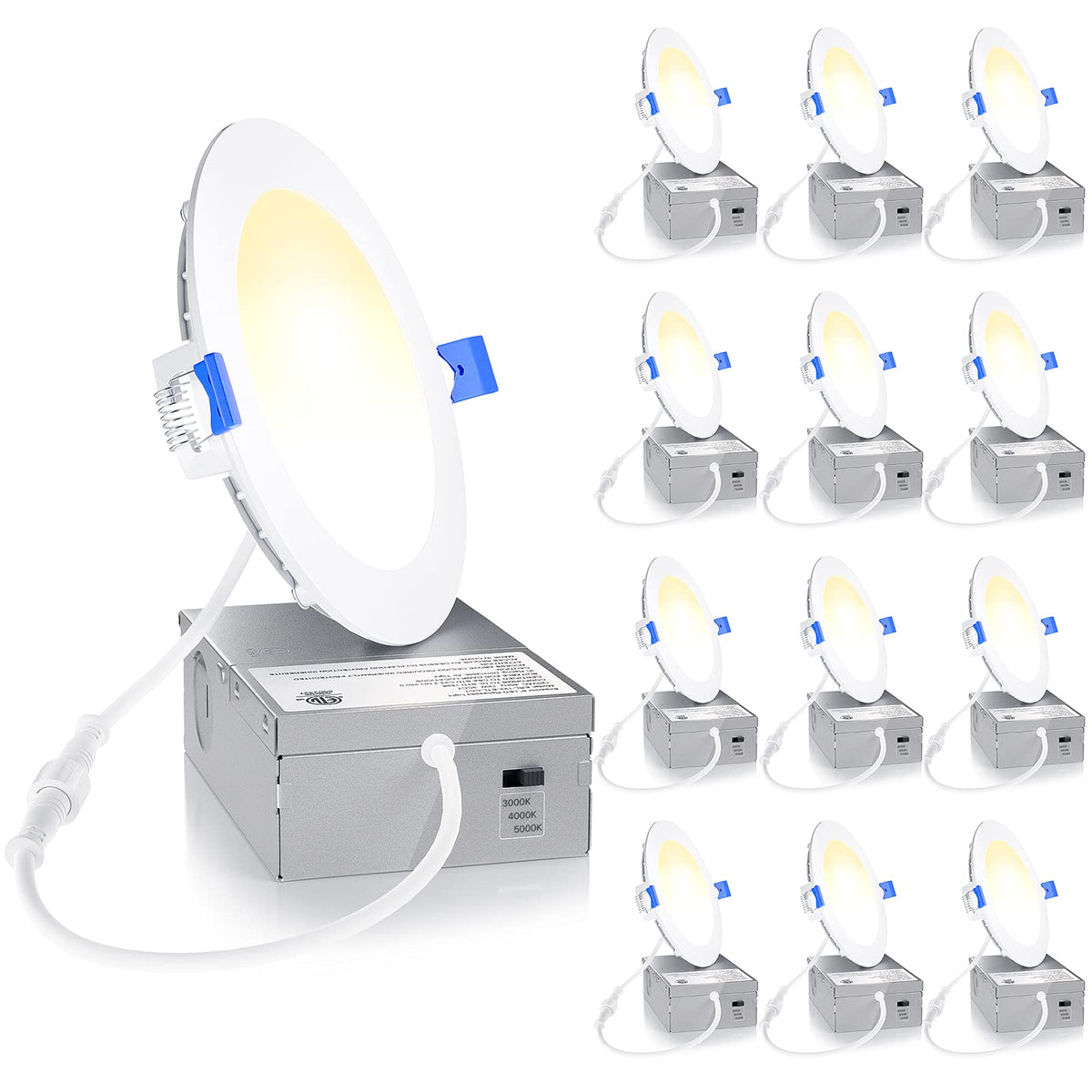 Ensenior 4-inch recessed light with junction box enables quick, safe installation.
