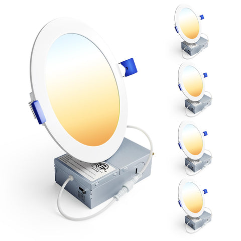 Ensenior 4-pack 6-inch LED recessed light dimmable for energy-efficient homes.