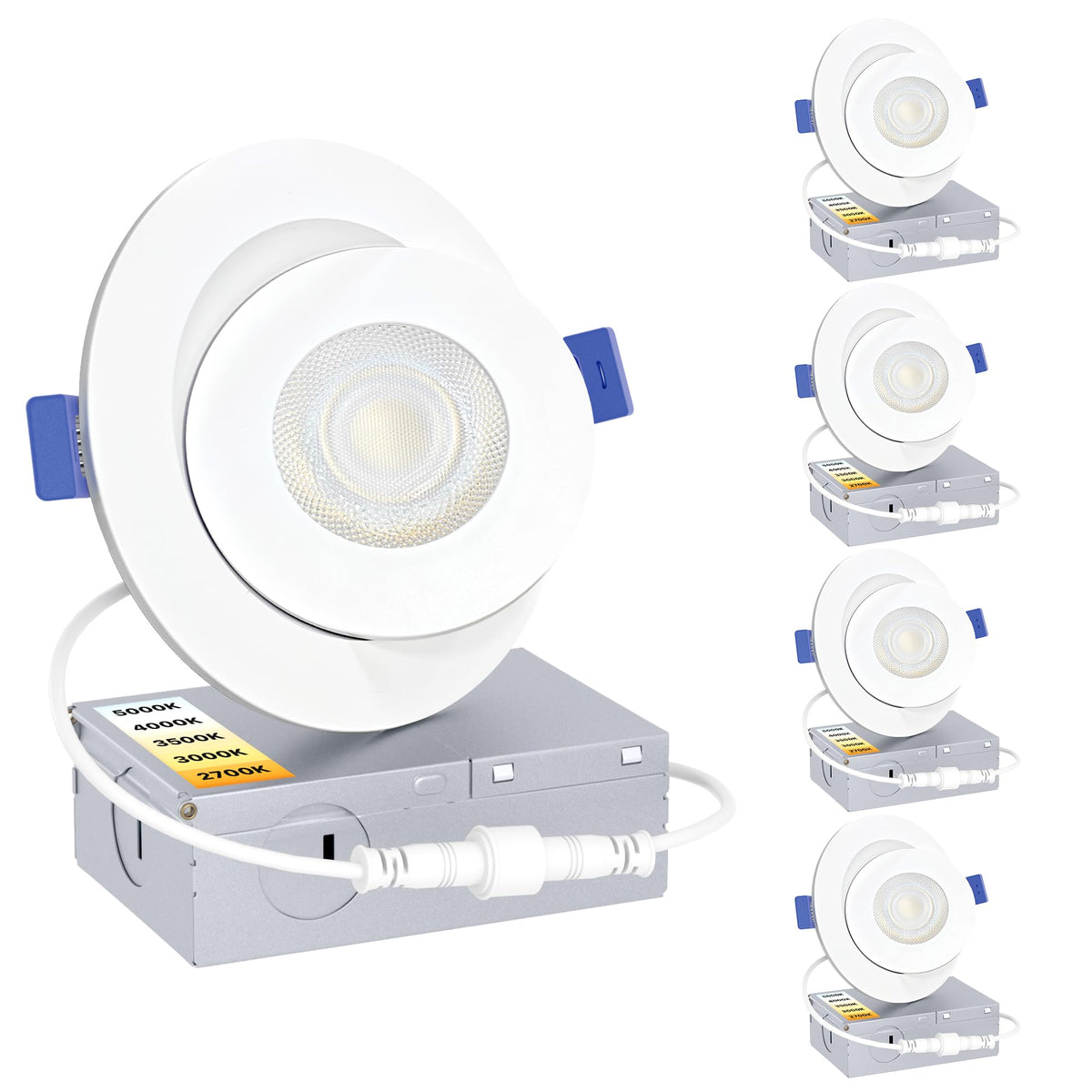 Ensenior 4-inch gimbal recessed light with adjustable angle for versatile lighting.
