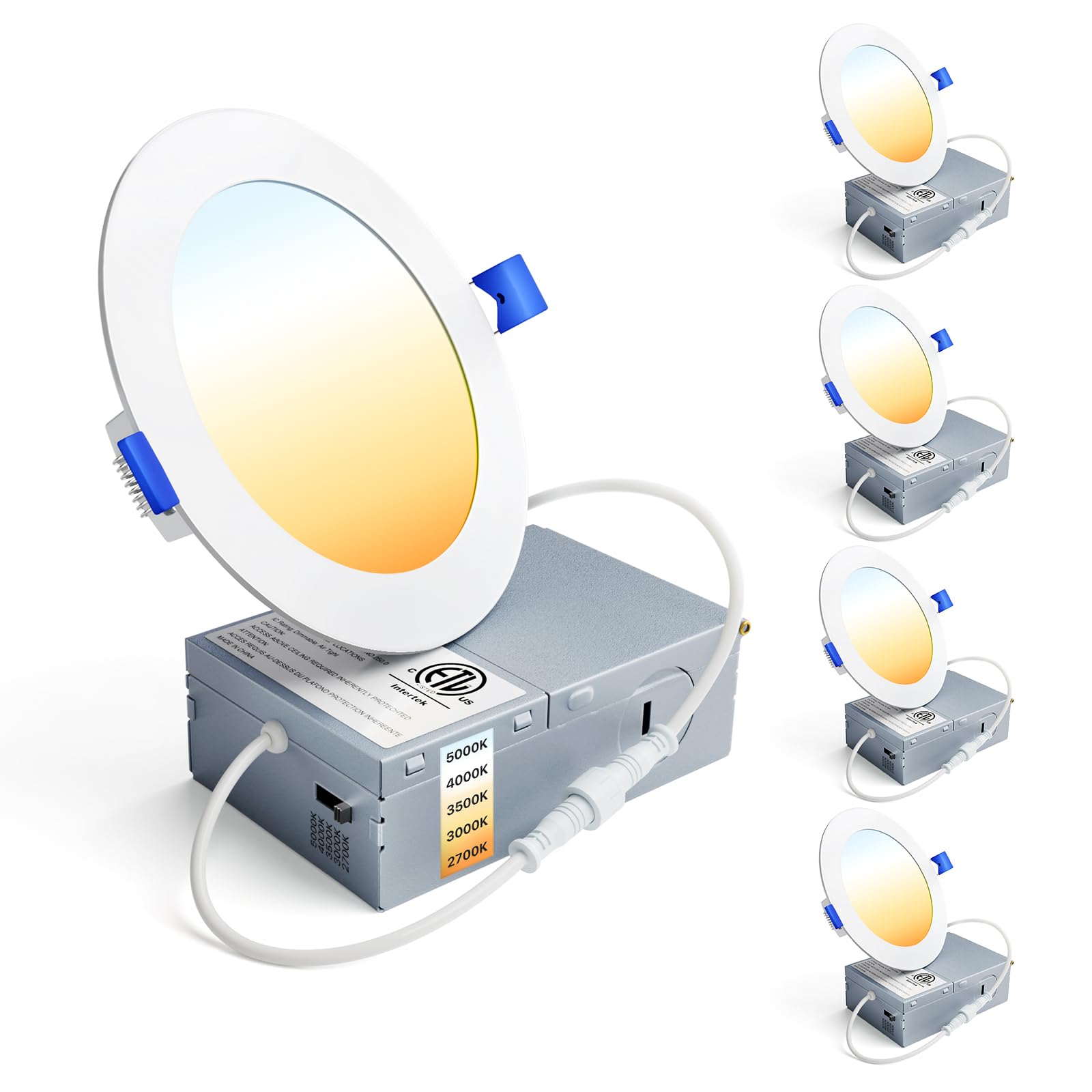 Ensenior 4in LED recessed light with wide illumination for living spaces.
