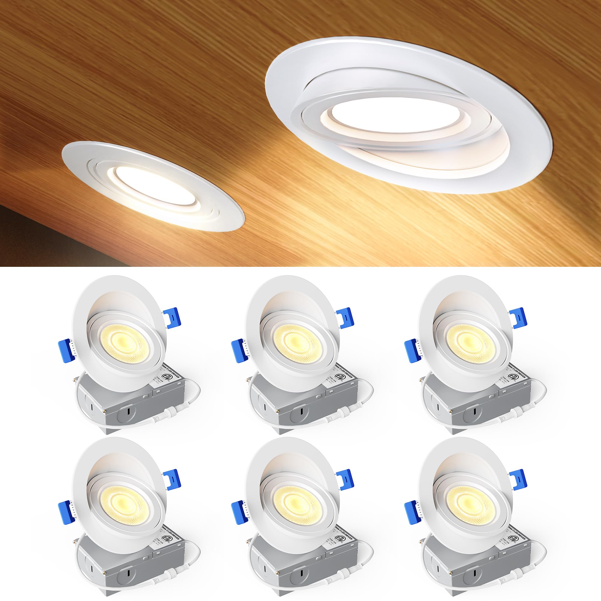 Ensenior 4-inch gimbal LED with 360° rotation for precise accent lighting.